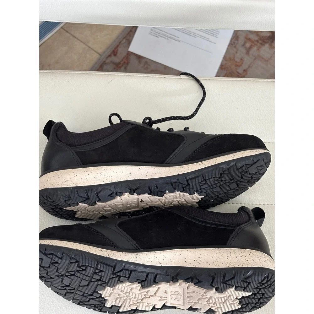 SAS Shoemakers Black Leather Suede‎ Comfort Walking Sneakers free timeg